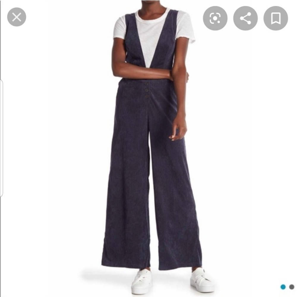Lush Navy Corduroy overalls